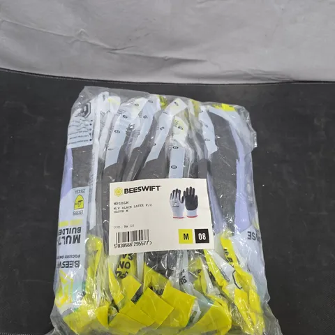 BEESWIFT GLOVE M – BLACK LATEX GLOVES, SIZE M