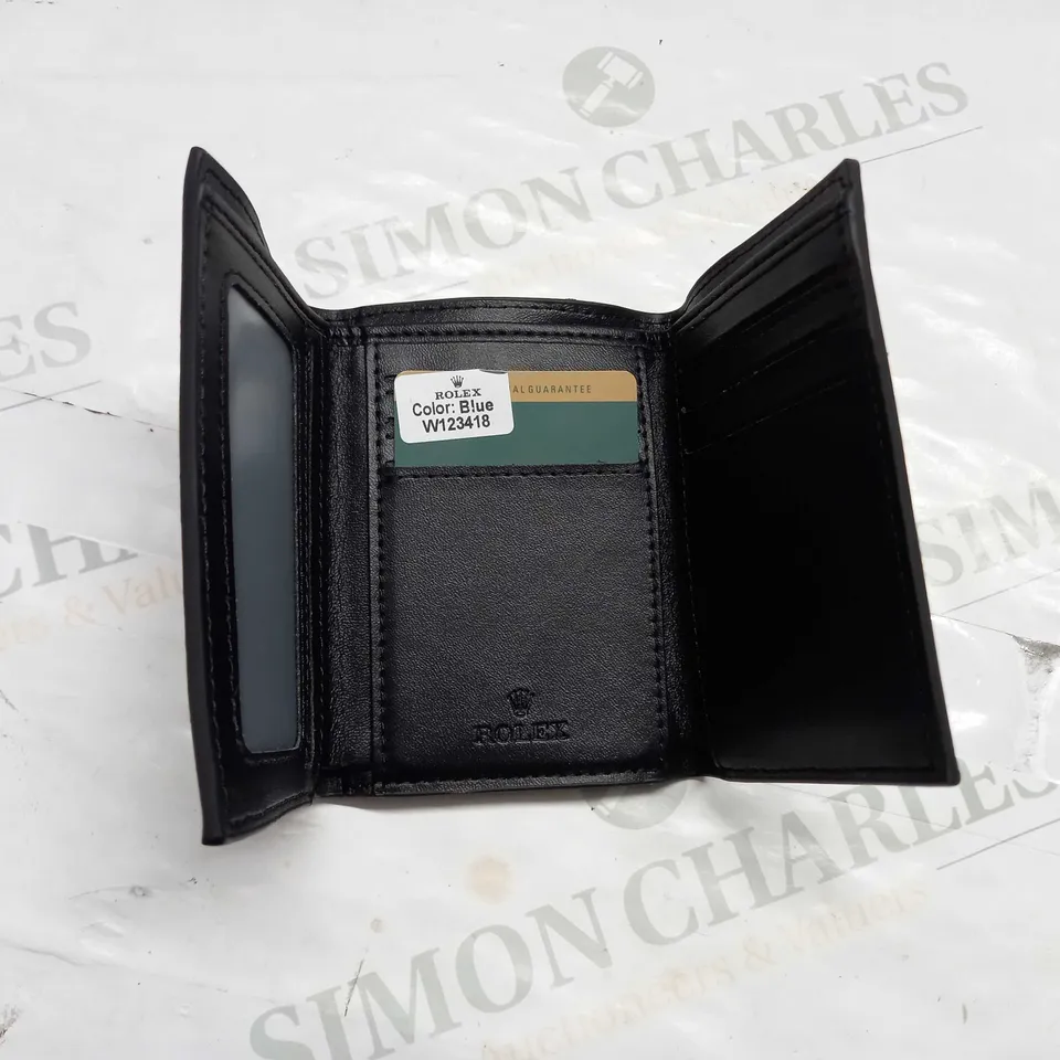 BOXED ROLEX BLUE WALLET FOR CARDS & CASH