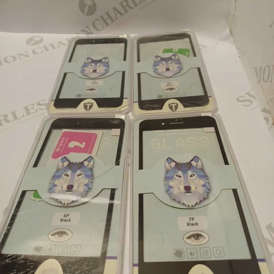 LOT OF FOUR TO INCLUDE 6P BLACK SCREEN PROTECTORS AND 7P BLACK SCREEN PROTECTOR