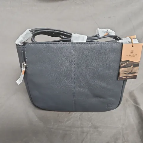 LAKELAND LEATHER AMBLESIDE NAVY REAL LEATHER HANDBAG