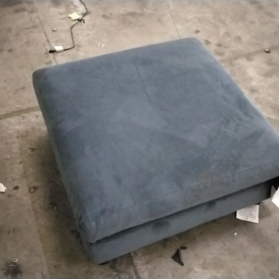 QUALITY BRITISH DESIGNED & MANUFACTURED G PLAN PETROL BLUE LARGE FOOTSTOOL