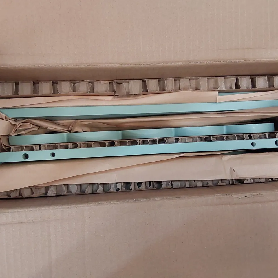 BOXED SCALLOPED DRAWER BEDSIDE TABLE - GREEN (1 BOX)