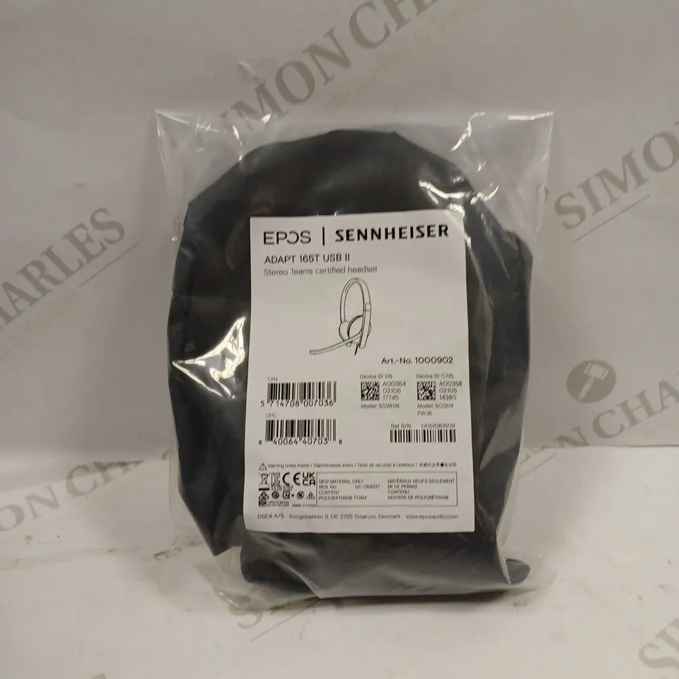BAGGED EPOS SENNHEISER ADAPT 165T USB II STEREO TEAM CERTIFIED WIRED HEADSET 