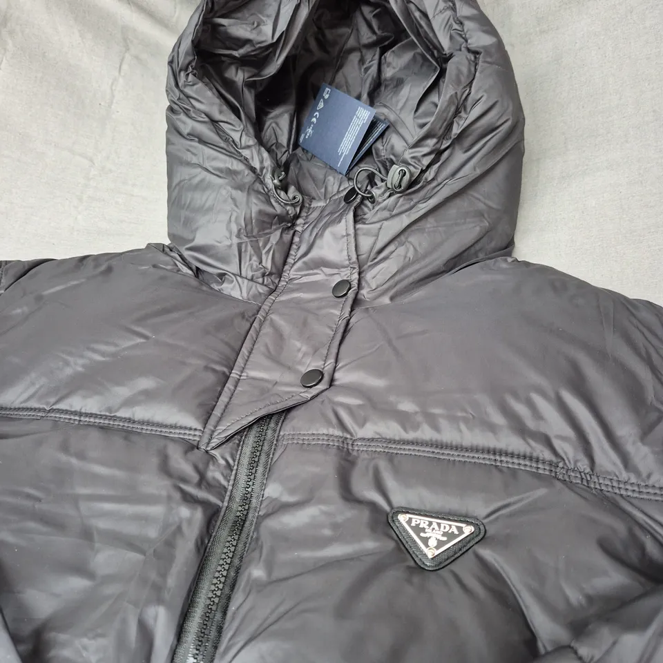 PRADA FULL ZIP PADDED COAT - SIZE L 