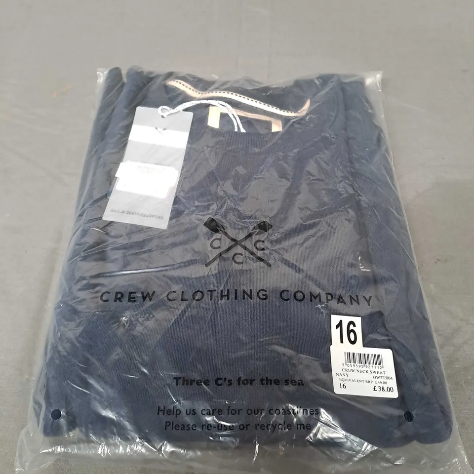 SEALED CREW CLOTHING COMPANY CREW NECK SWEAT IN NAVY - SIZE 16