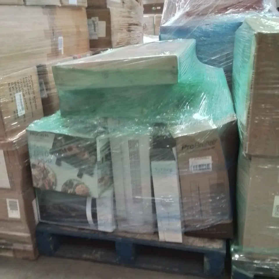 PALLET OF ASSORTED HOUSEHOLD GOODS AND PRODUCTS TO INCLUDE;SWIMMING POOL,MICROWAVE,GRILL,TOWER FAN,SPACE HEATER,VACUUM CLEANER 