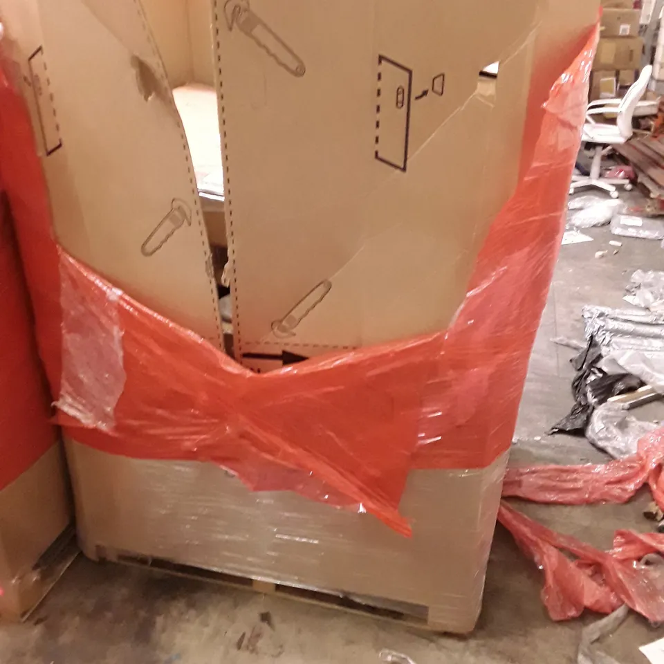 PALLET OF ASSORTED HOUSEHOLD GOODS AND PRODUCTS TO INCLUDE; BOXED FURNITURE ETC