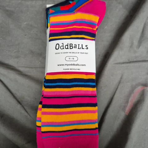 ODDBALLS RAINBOW STRIPE SOCKS – UK 11-13 (11-13)