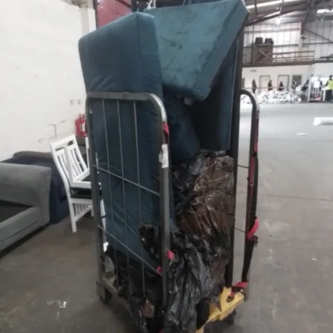 CAGE OF BLUE FABRIC SOFA PARTS