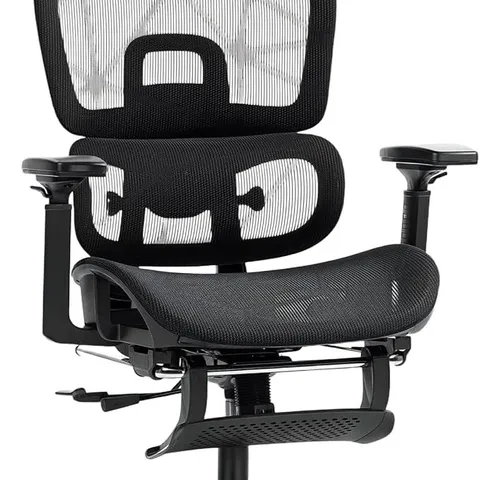BOXED HOMCOM ERGONOMIC OFFICE CHAIR SWIVEL COMPUTER CHAIR WITH 3D ARMREST BLACK (1 BOX)