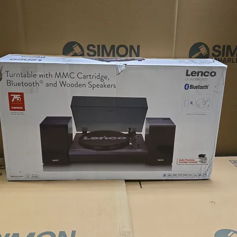 BOXED LENCO LS-300BK V2 TURNTABLE WITH BLUETOOTH