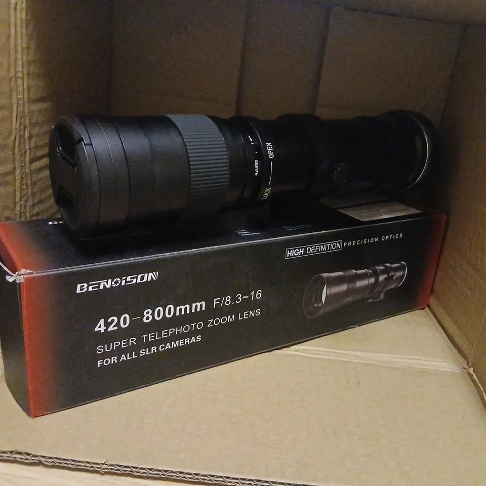 BOXED BENOISON 420-800MM F/8.3-16 SUPER TELEPHOTO ZOOM LENS FOR SLR CAMERAS