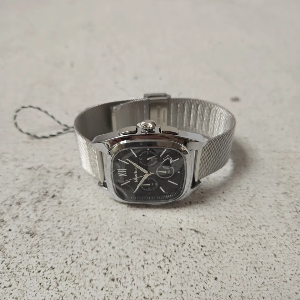 MANN EGERTON CHRONOGRAPH WRISTWATCH – STAINLESS STEEL MESH BRACELET IN GREEN BOX
