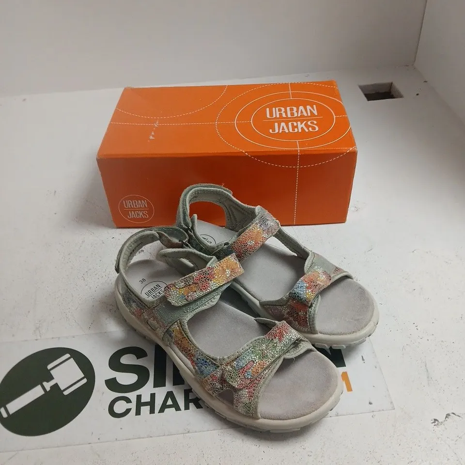 URBAN JACKS MANDY SANDALS – GREY-MULTI, EU 38 (UK 5.5)
