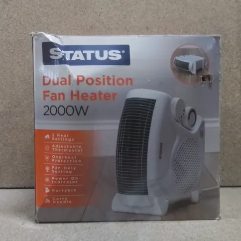 BOXED STATUS DUAL POSITION FAN HEATER 2000W