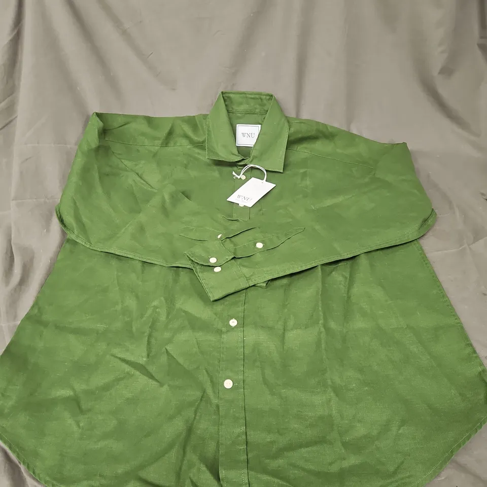 WNU THE WEEKEND HEMP GREEN SHIRT – MEN'S, SIZE M