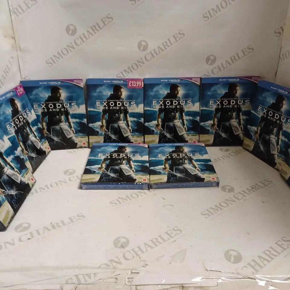LOT OF APPROXIMATELY 10 'EXODUS GODS AND KINGS' DVDS ON BLUERAY
