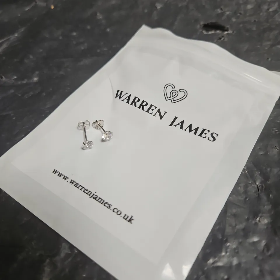 WARREN JAMES STUD EARRINGS - 925 STAMP
