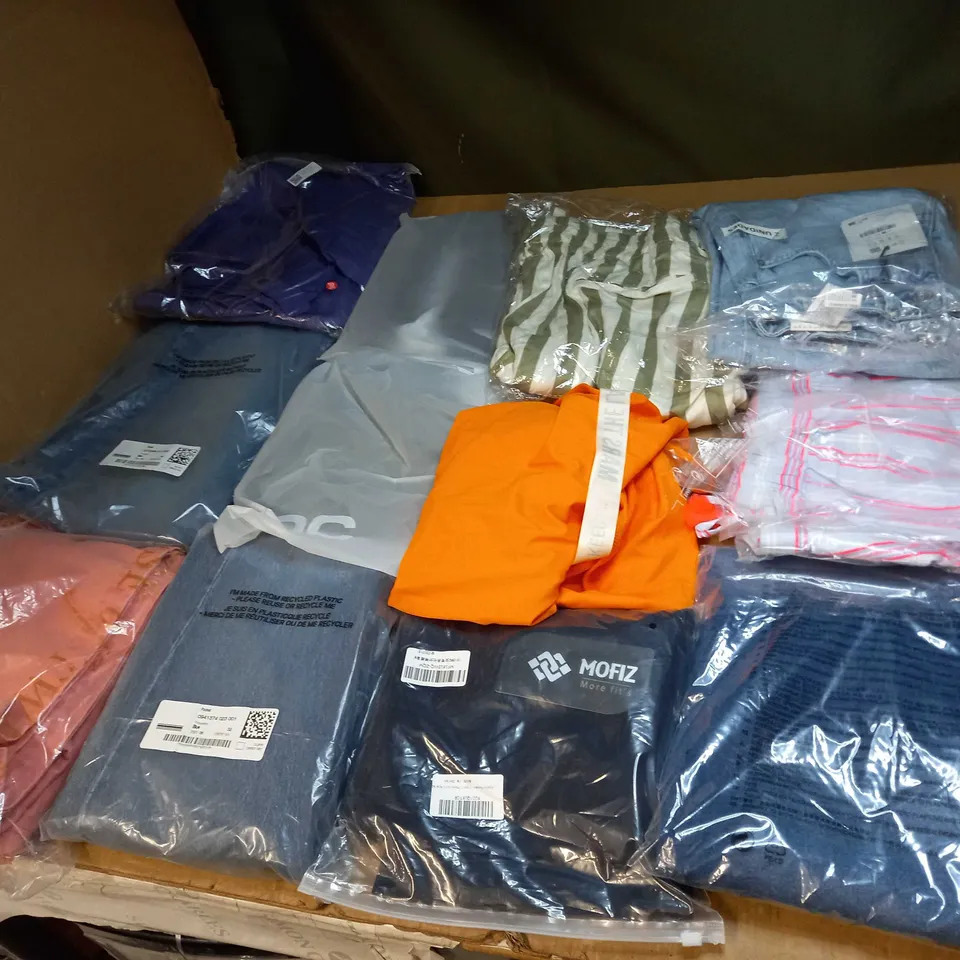 MEDIUM BOX OF ASSORTED CLOTHING ITEMS 