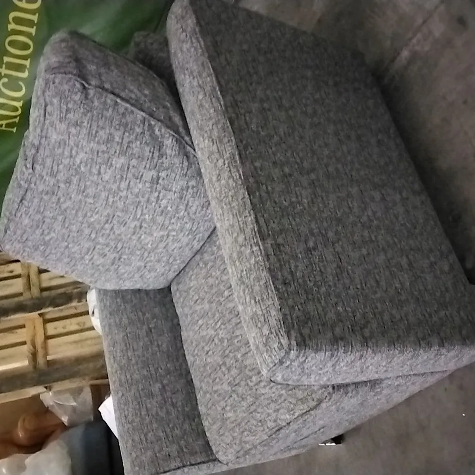QUALITY DESIGNER CHARCOAL PATTERNED FABRIC ARMCHAIR 