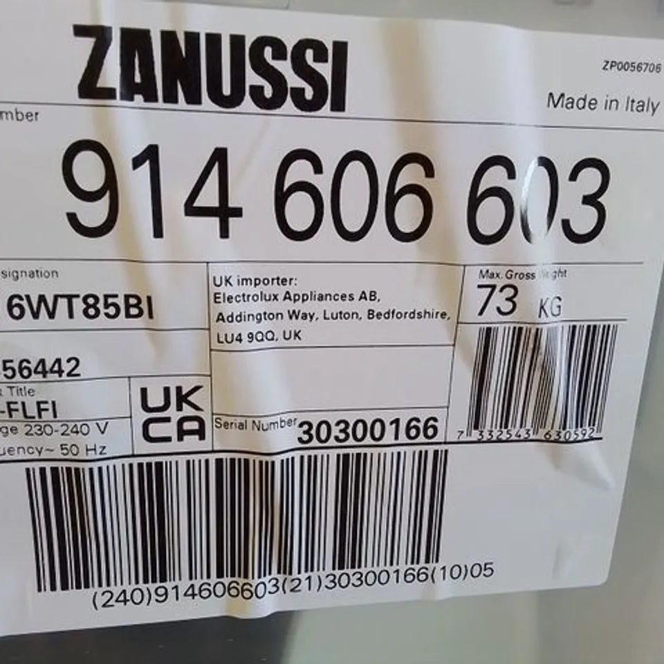 ZANUSSI INTEGRATED 8KG / 4KG WASHER DRYER WITH 1600 RPM - WHITE - E RATED Model Z816WT85BI RRP £775