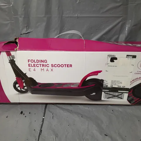 BOXED ZINC E4 MAX FOLDING ELECTRIC SCOOTER IN PINK 