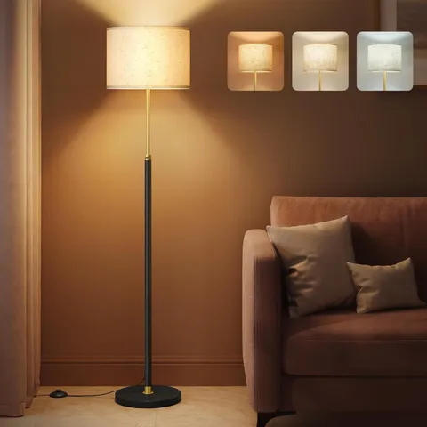 BOXED VASAGLE FLOOR LAMP - GOLD/BLACK 