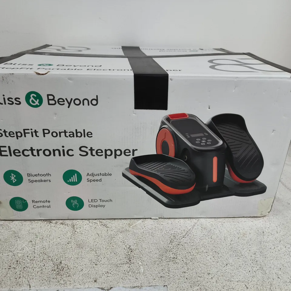 BLISS & BEYOND STEPFIT PORTABLE ELECTRONIC STEPPER – BOXED