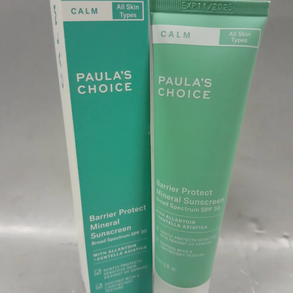 PAULA'S CHOICE BARRIER PROTECT MINERAL SUNSCREEN SPF30 60ML