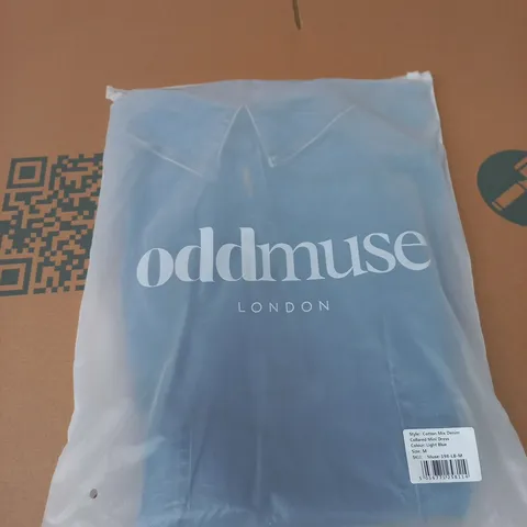 ODDMUSE LONDON COTTON MIX DENIM COLLARED MINI DRESS – LIGHT BLUE, SIZE M