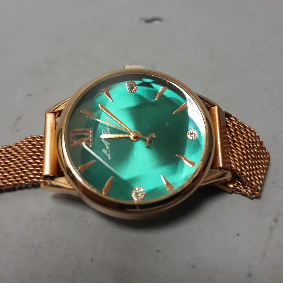 LADIES LA BANUS WATCH – CHAIN LINK METAL STRAP – MAGNETIC CLASP – GIFT BOX