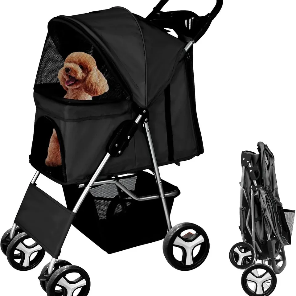 BOXED DISPLAY4TOP PET TRAVEL STROLLER - BLACK