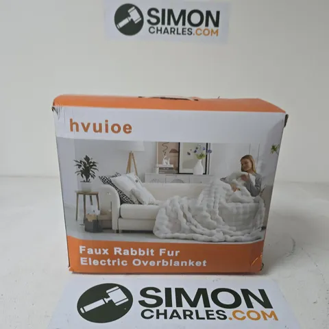 FAUX RABBIT FUR ELECTRIC OVERBLANKET – BOXED