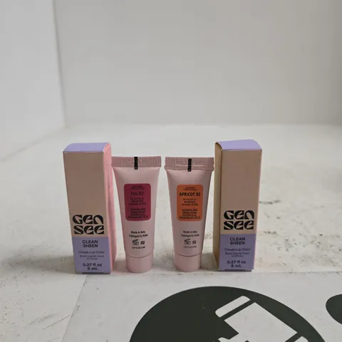GENSEE CLEAN SHEEN CHEEK LIP COLOUR β FIG 07 & APRICOT 02 (SET OF 2)
