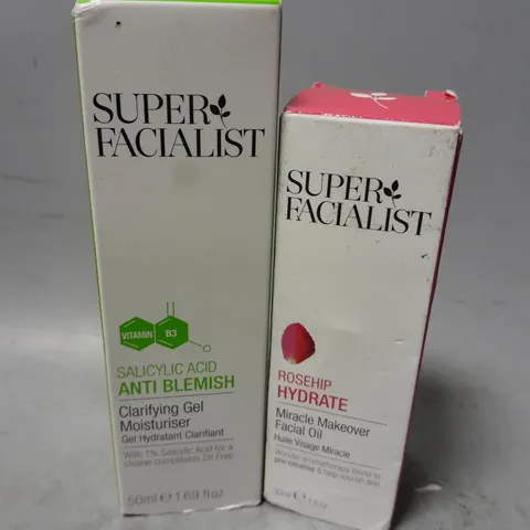 2 SUPER FACIALIST PRODUCTS TO INCLUDE GEL MOISTURISER 50ML & FACIAL OIL 30ML