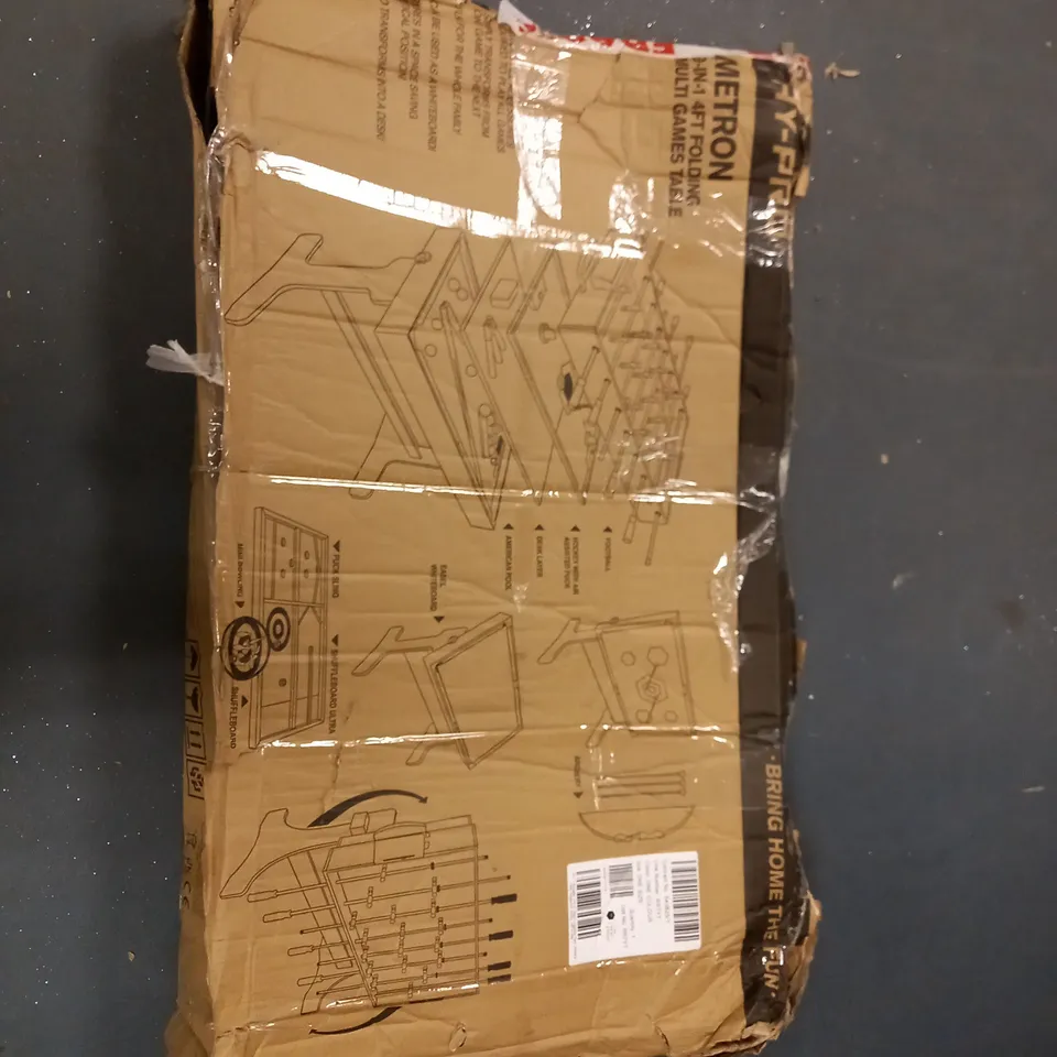 BOXED HY-PRO METRON 4FT MULTI GAMES TABLE (COLLECTION ONLY) RRP £189.99