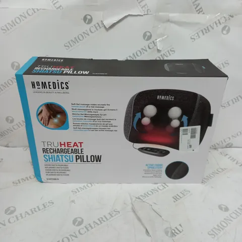 BOXED HOMEDICS TRUHEAT RECHARGEABLE SHIATSU PILLOW