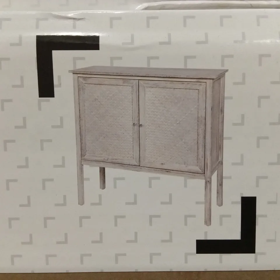 BOXED PINILLA FRENCH CHIC SIDEBOARD - WHITE WASHED ACACIA 