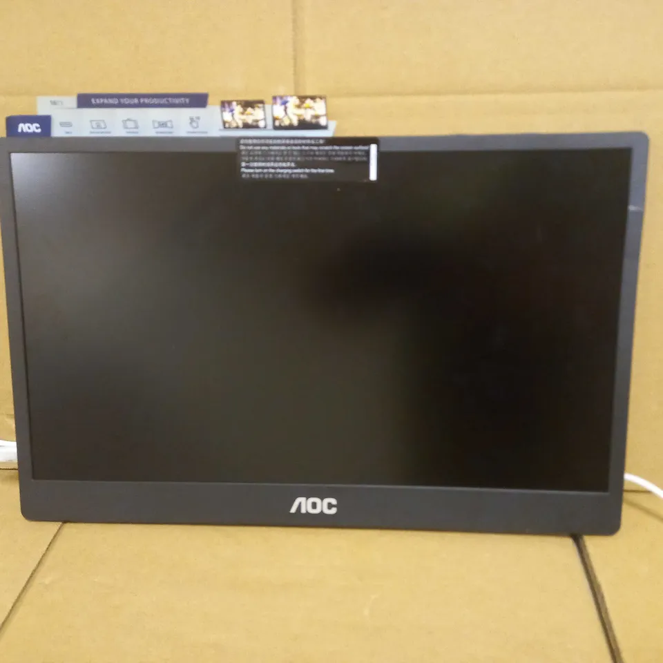 AOC 16T2 16" 10 POINT TOUCH SCREEN PORTABLE MONITOR
