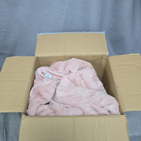 COZEE HOME FAMILY SIZED FAUX FUR & VELVETSOFT HEATED THROW 