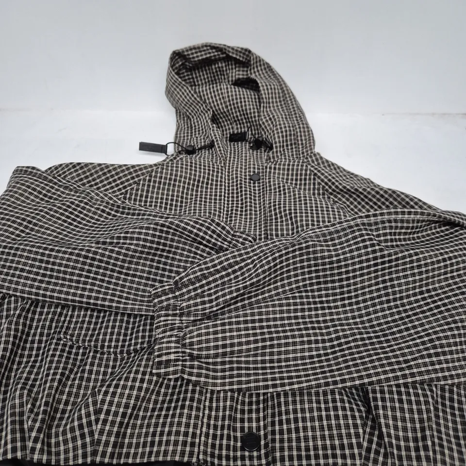 LIEBESKIND BERLIN PLAID HOODED JACKET - L