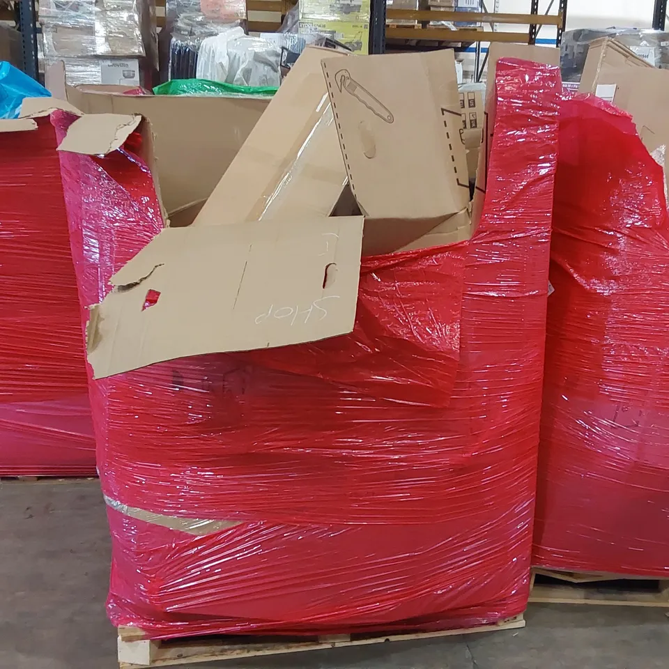 PALLET OF ASSORTED CONSUMER PRODUCTS TO INCLUDE: AIR COOLERS, PATIO UMBRELLAS ECT