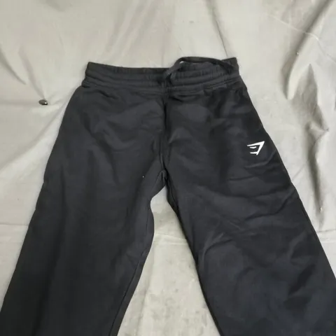 GYMSHARK CREST JOGGERS – BLACK – SIZE L – SLIM FIT