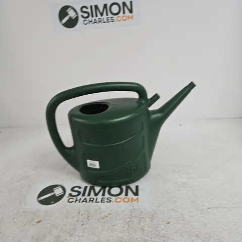 GREEN 10L PLASTIC WATERING CAN