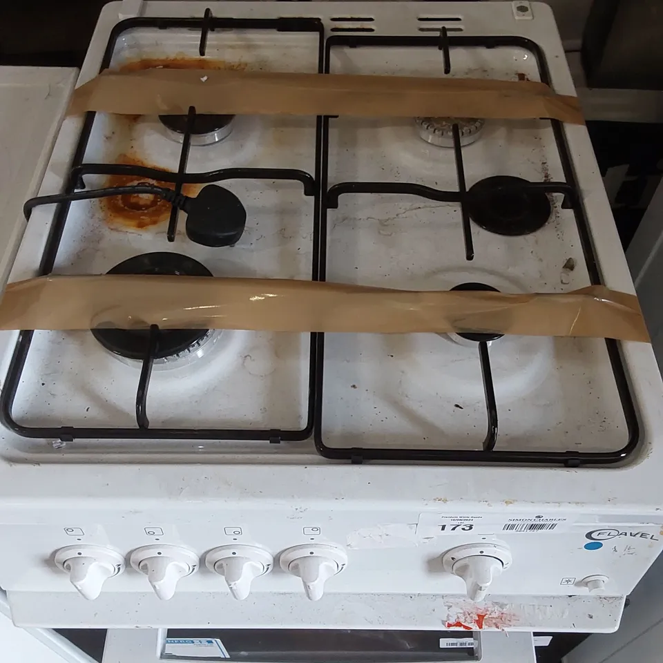 FLAVEL FSBG51W SINGLE OVEN GAS COOKER - WHITE