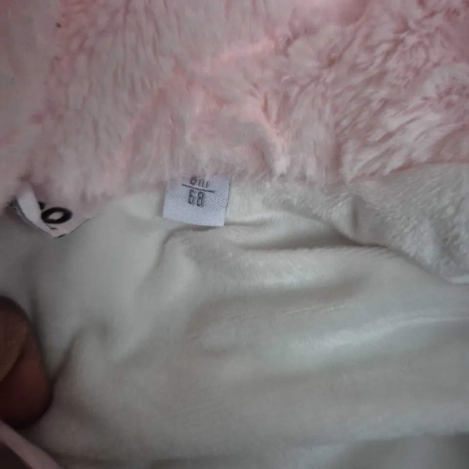 Pink Baby Snowsuit with Fur Hood – UK 6-12m (EU 68) 