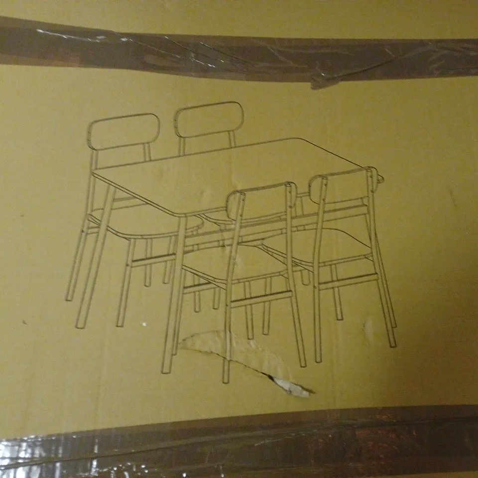 LIVVY DINING TABLE & 4 CHAIRS - COLLECTION ONLY