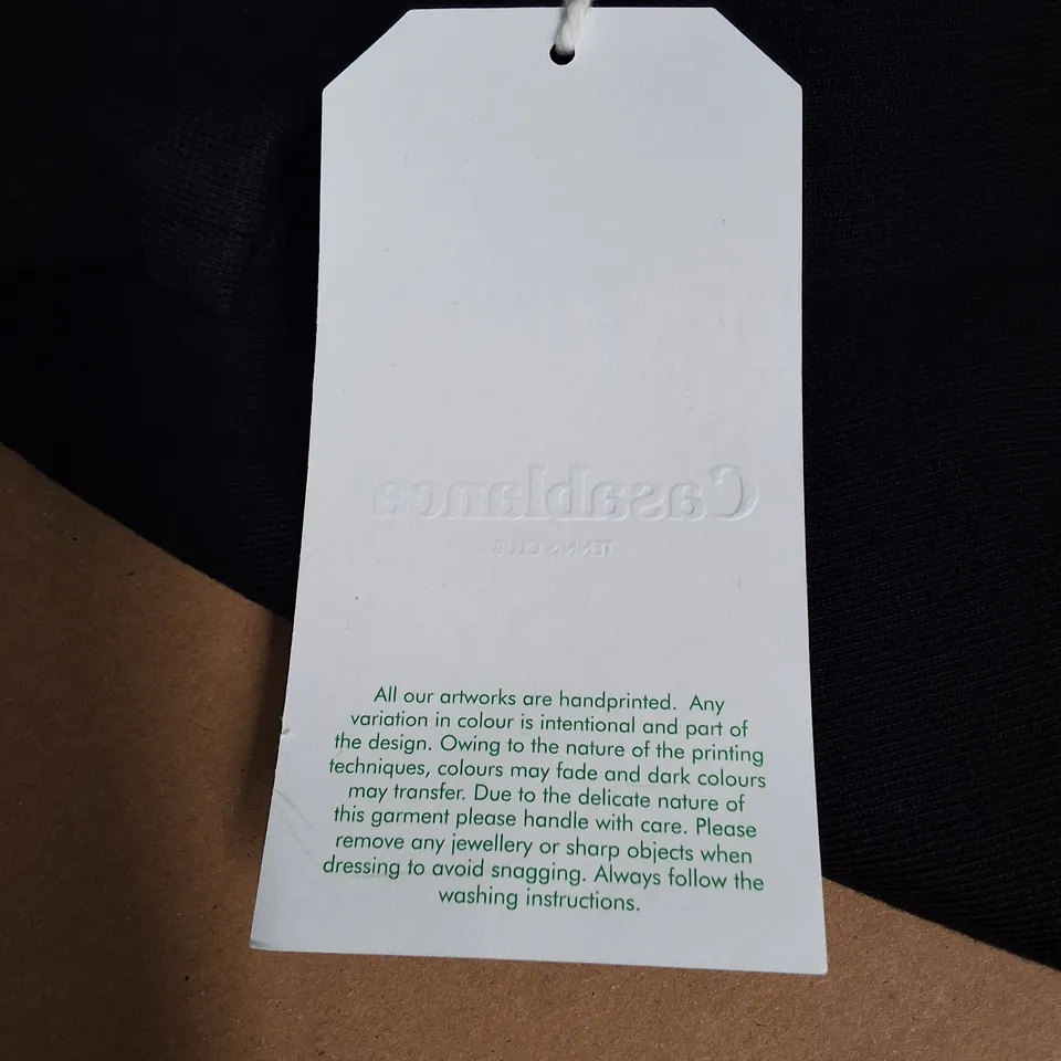 CASABLANCA TENNIS CLUB BLACK CREW JUMPER - XL