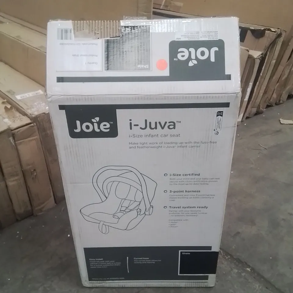 BOXED JOIE I-JUVA I-SIZE INFANT CAR SEAT - SHALE