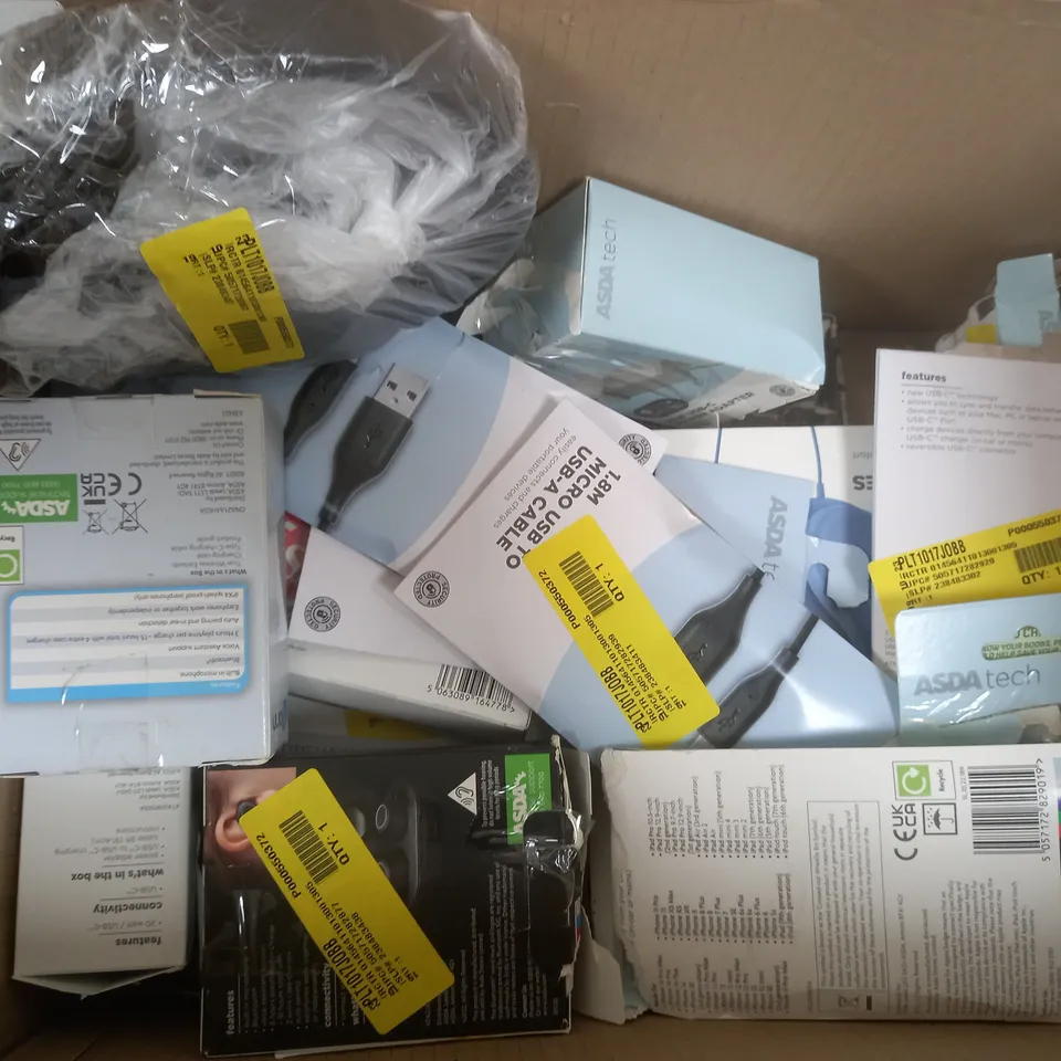 BOX OF APPROXIMATELY 15 ASSORTED ELECTRICAL ITEMS TO INCLUDE WIRELESS ACTIVE NOISE CANCELLING HEADPHONES, JUICE JUMBO MARSHMALLOW SPEAKER, HDMI DVD PLAYER, ETC